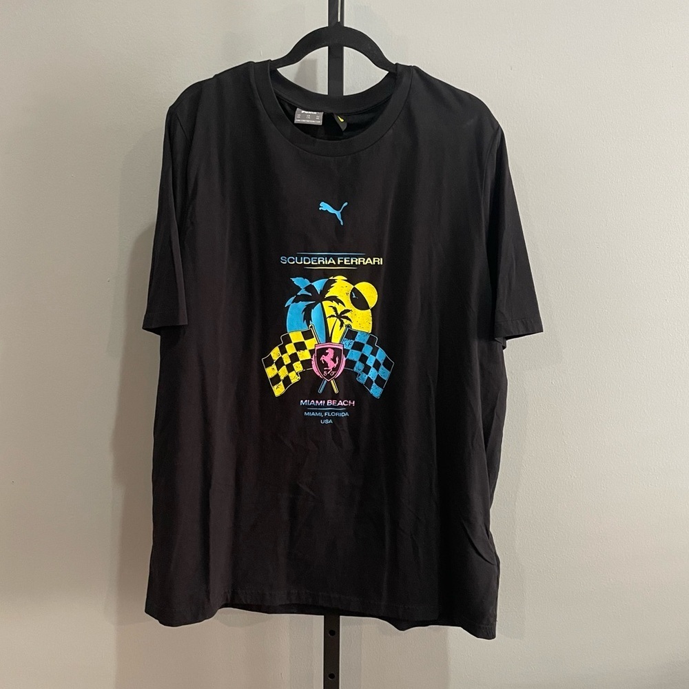 Scuderia Ferrari F1 Special Edition Miami Gp T-shirt - Black - XL